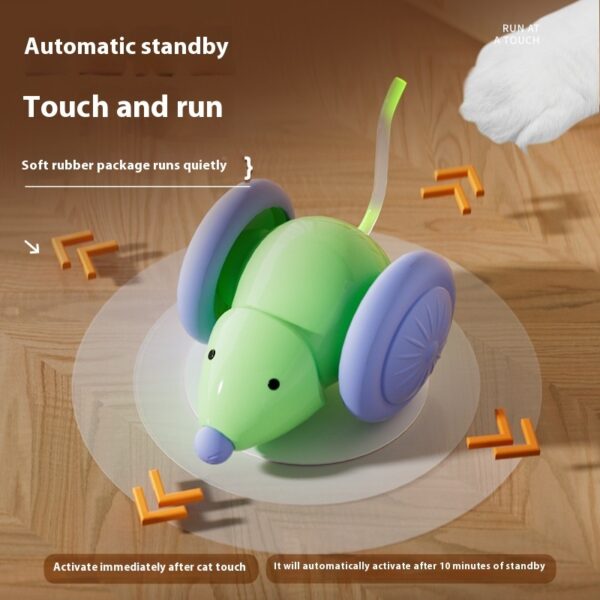 Pet Toys Interactive Cat Toy Electric Mouse Car - Automatic Teaser With Intelligent Obstacle Avoidance Pet Products - Image 3