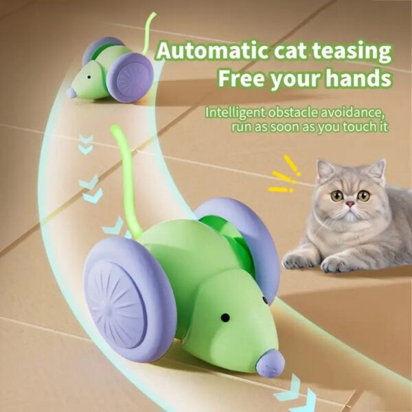 Pet Toys Interactive Cat Toy Electric Mouse Car - Automatic Teaser With Intelligent Obstacle Avoidance Pet Products